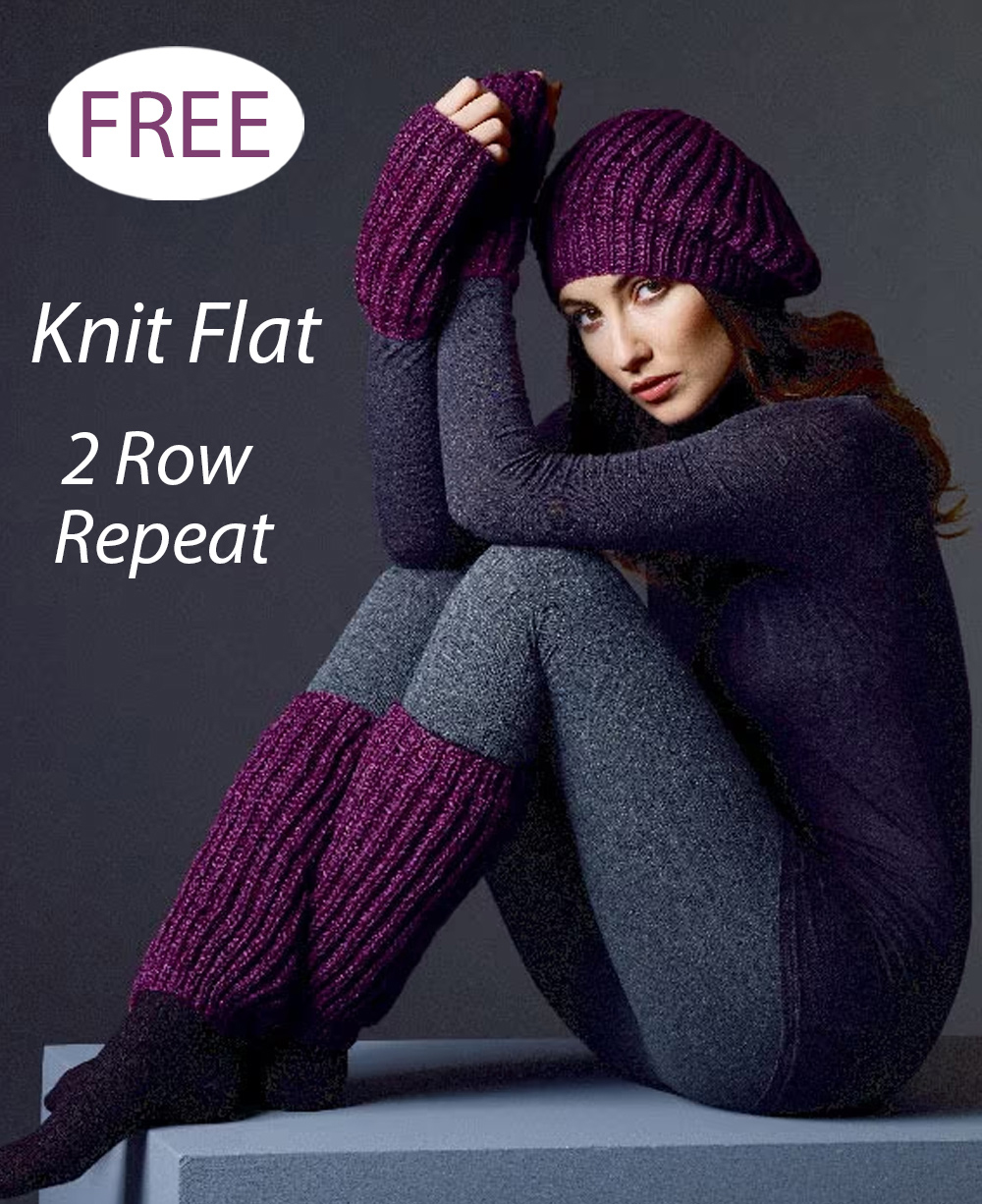 Free Hat, Wrist and Leg Warmers Knitting Pattern Set