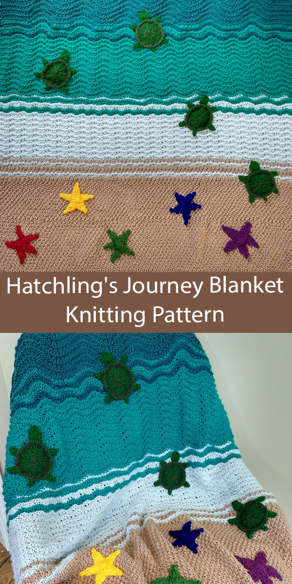 Hatchling's Journey Turtle Baby Blanket Knitting Pattern