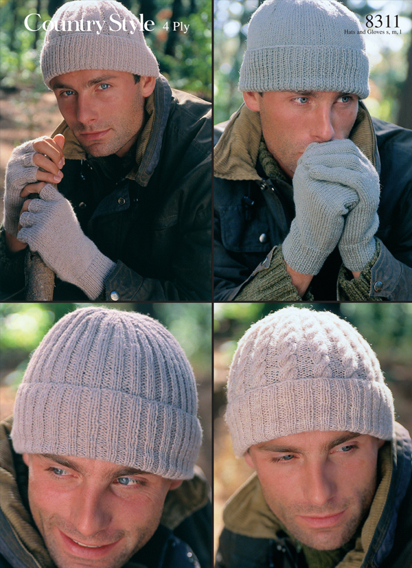 Free Hat Knitting Patterns Hats and Gloves Sirdar 8311