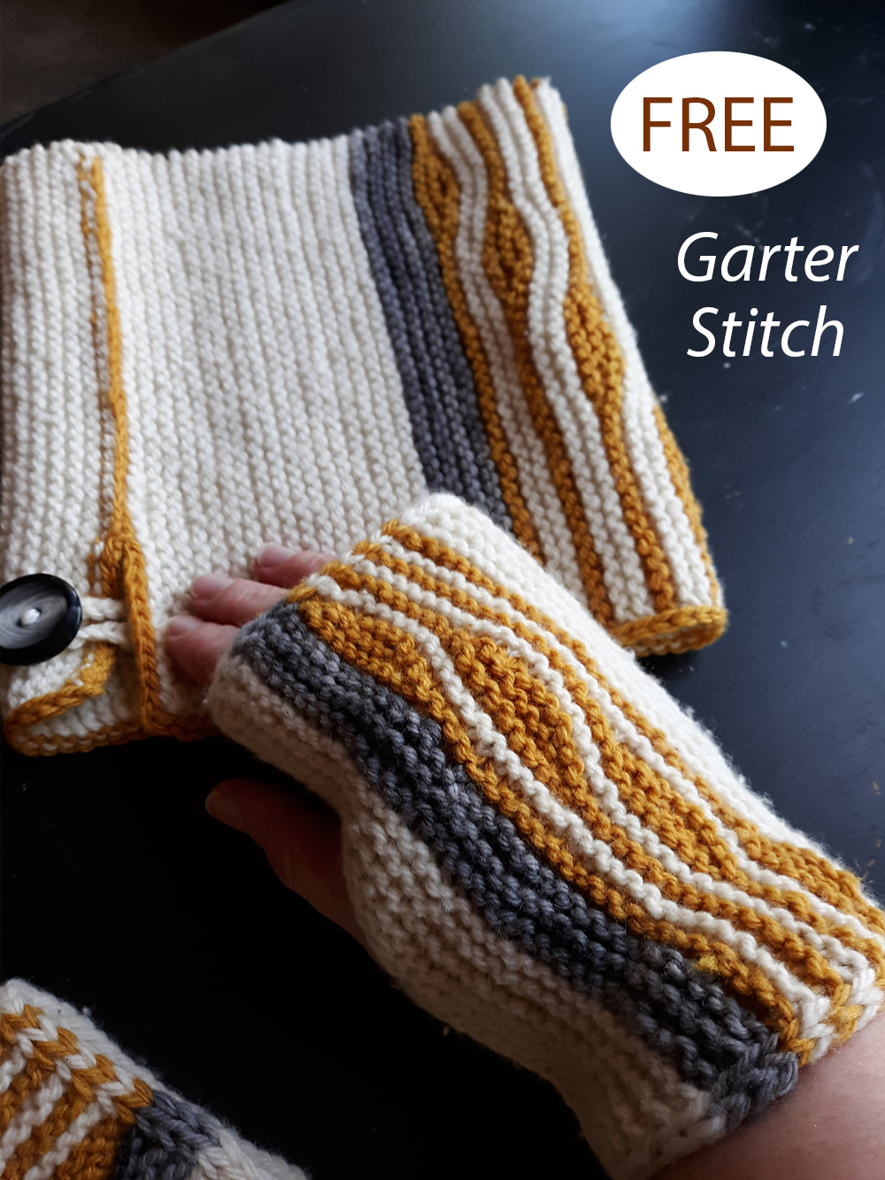 Free Knitting Pattern Hattie Cowl and Fingerless Mitts