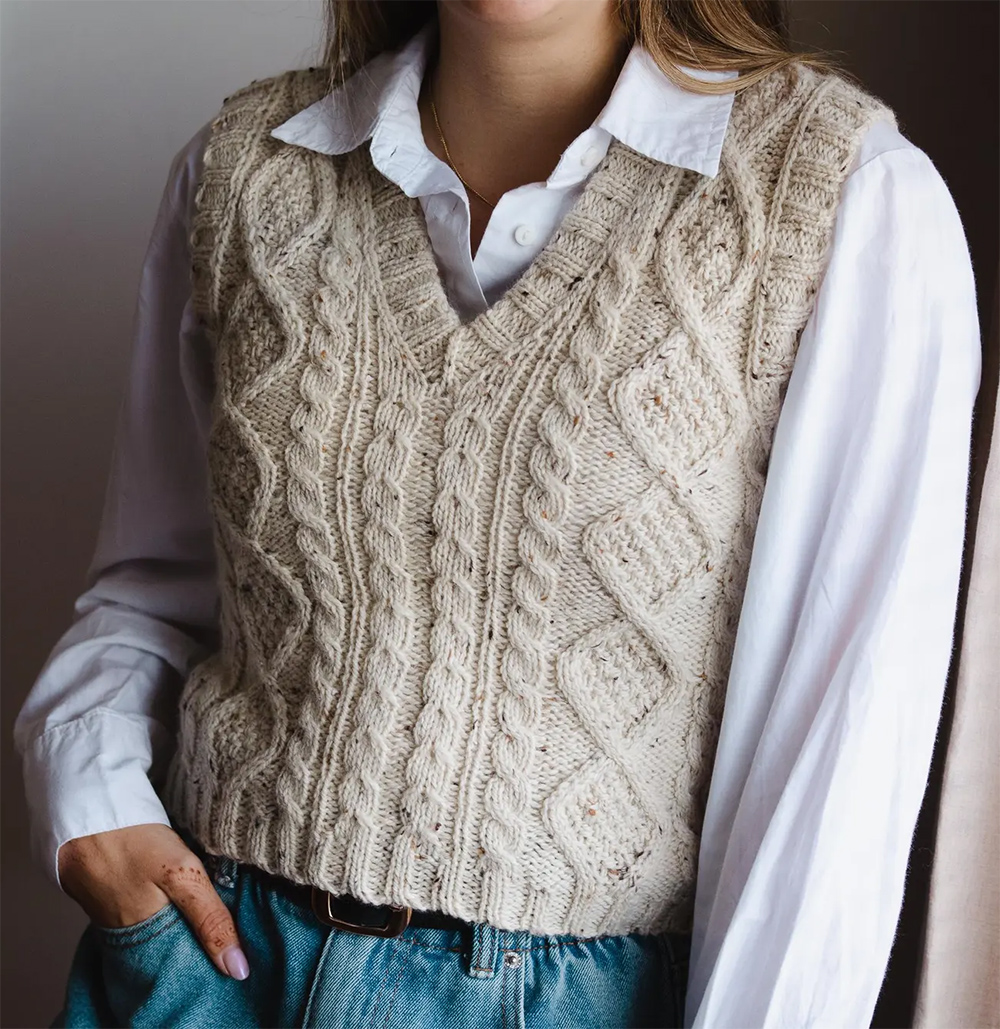 Hayley Slipover Vest Knitting Pattern
