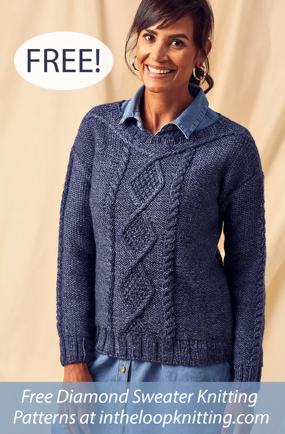 Free Women's Sweater Knitting Pattern Hazy Pullover