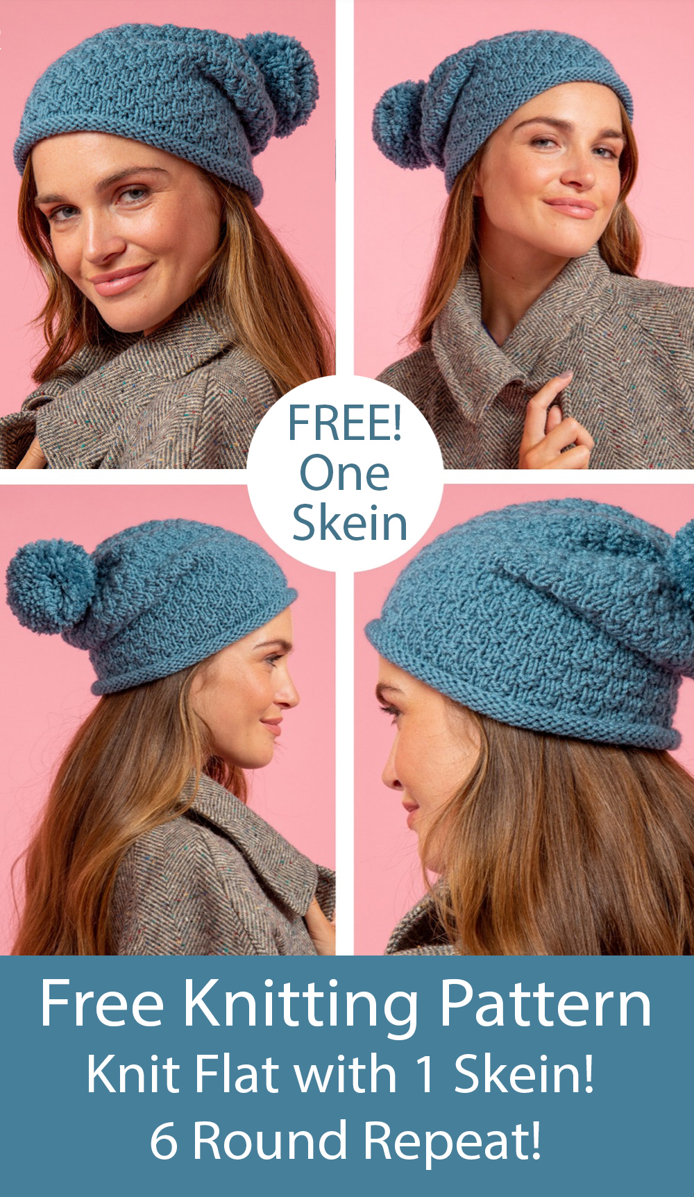 Free Hat Knitting Pattern Easy Head Cozy 1 Skein Knit Flat