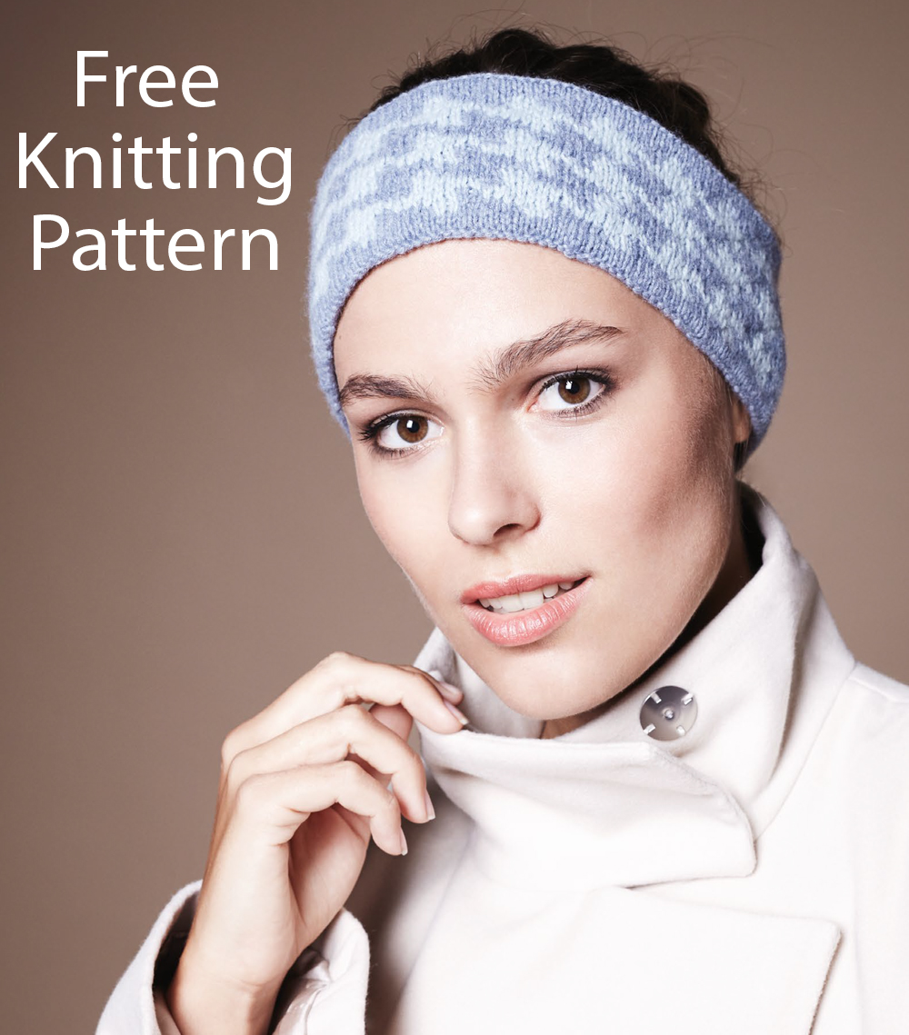 Free Houndstooth Headband Knitting Pattern