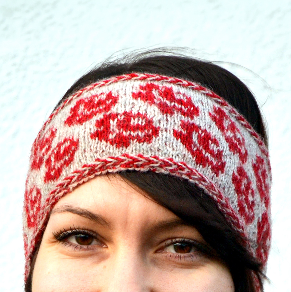 Free Headband Roses Knitting Pattern