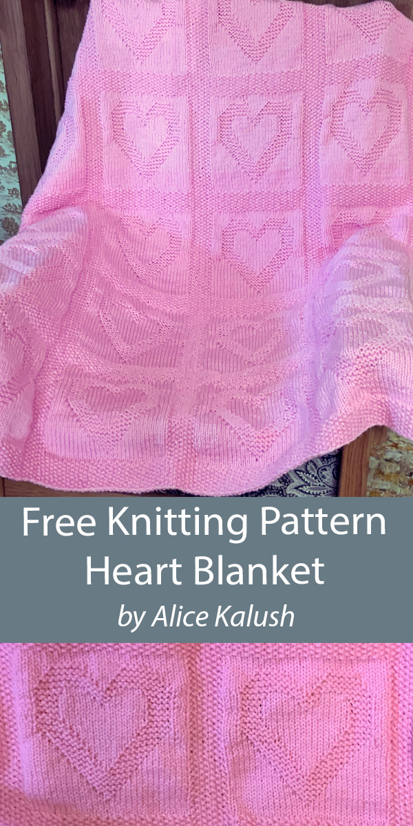 Heart Blanket Free Knitting Pattern