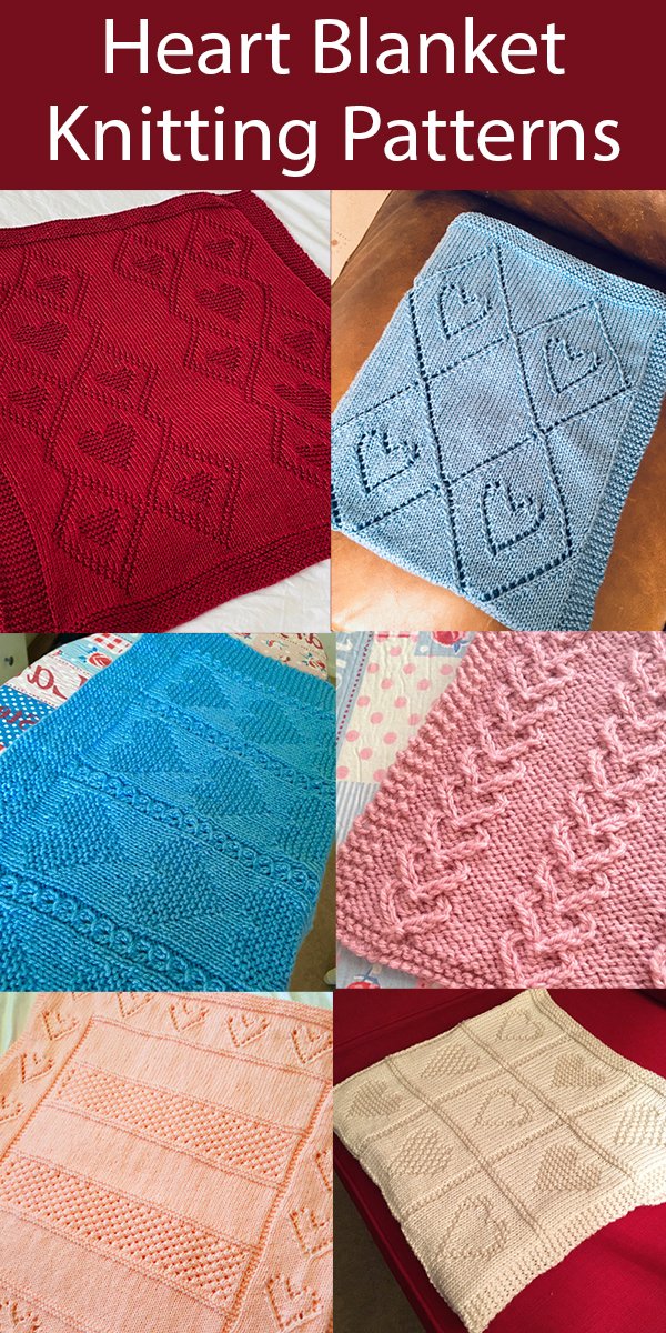 Baby Blanket Knitting Patterns Heart Blankets