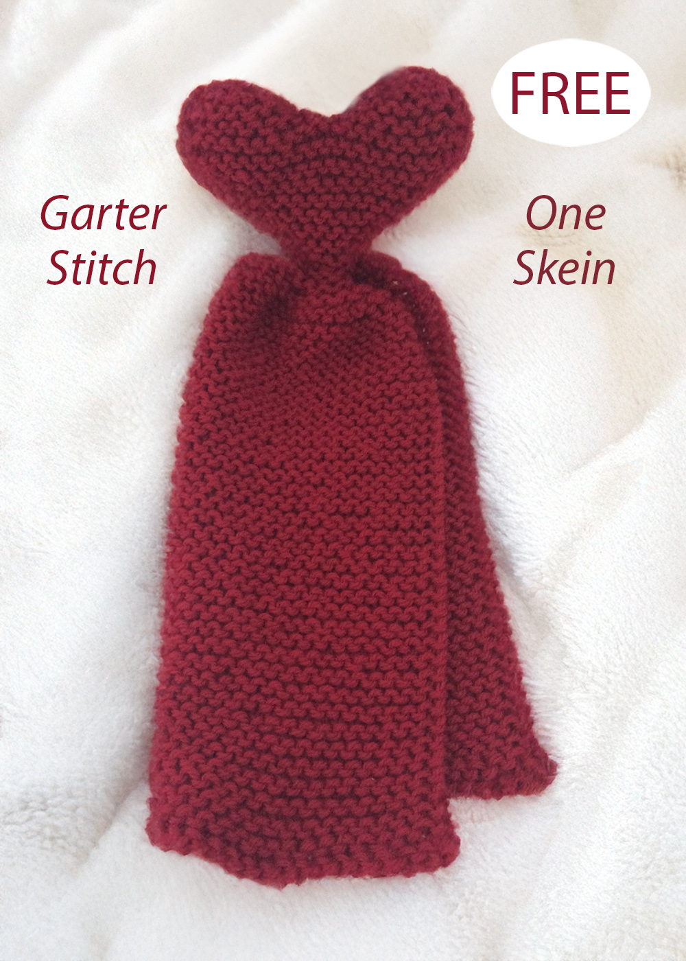 Baby Heart Lovey Free Knitting Pattern Easy Garter Stitch