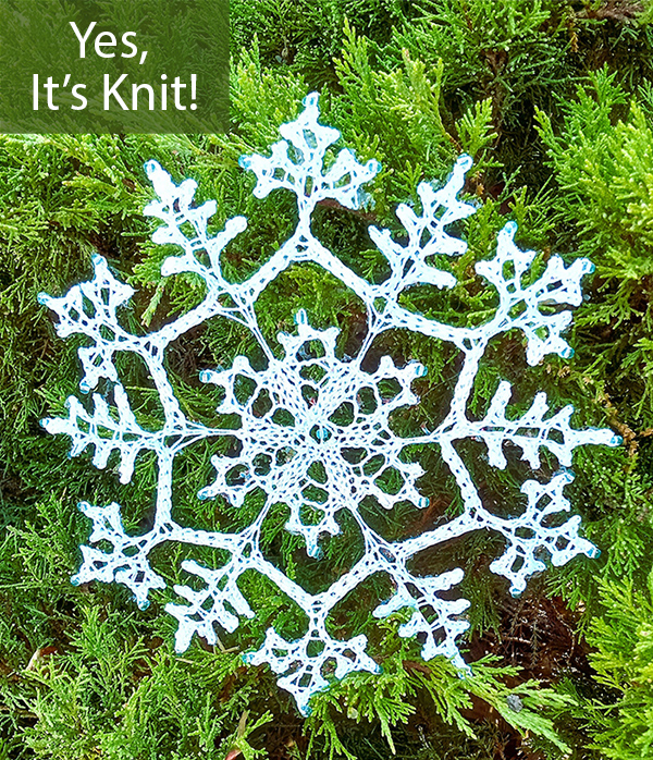 Free Knitting Pattern Heart of a Snowflake