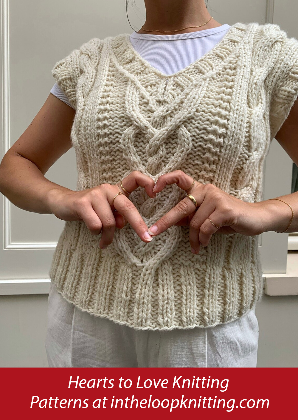 Heart Out Vest  Knitting Pattern