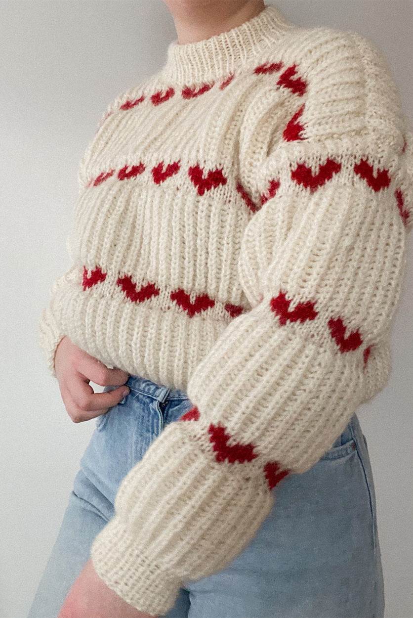 Heart Sweater Knitting Patterns 