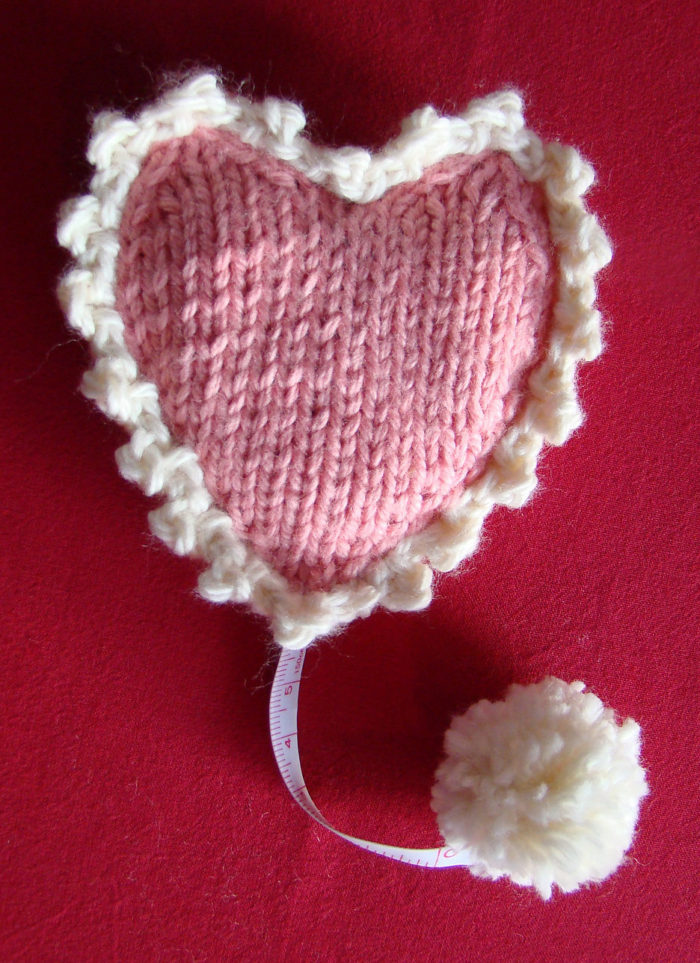 Free Knitting Pattern for Heart Tape Measure