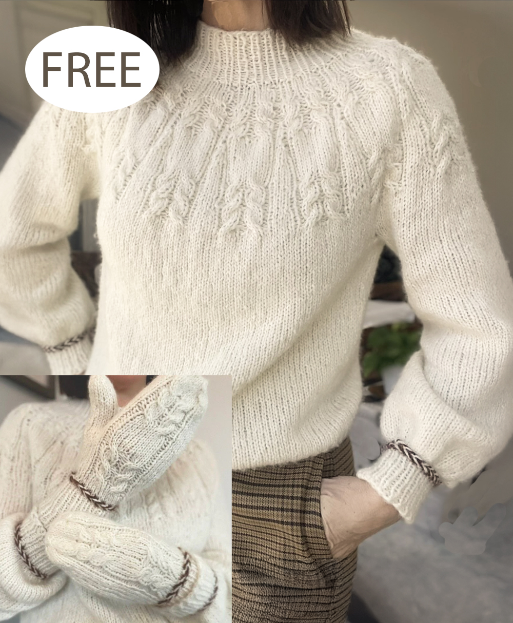 Free Hearth Sweater and Mittens Knitting Pattern