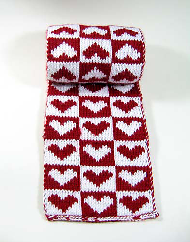 From the Heart scarf free knitting pattern. 