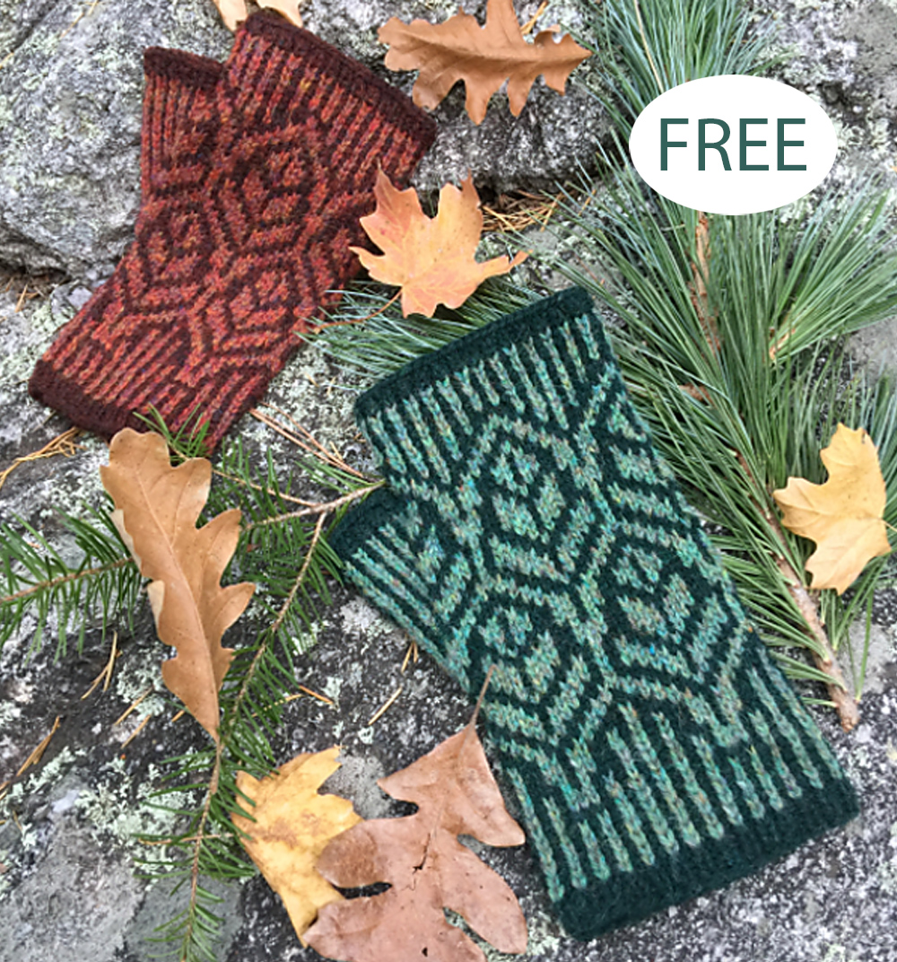 Free Hedgerow Fingerless Mittens Knitting Pattern