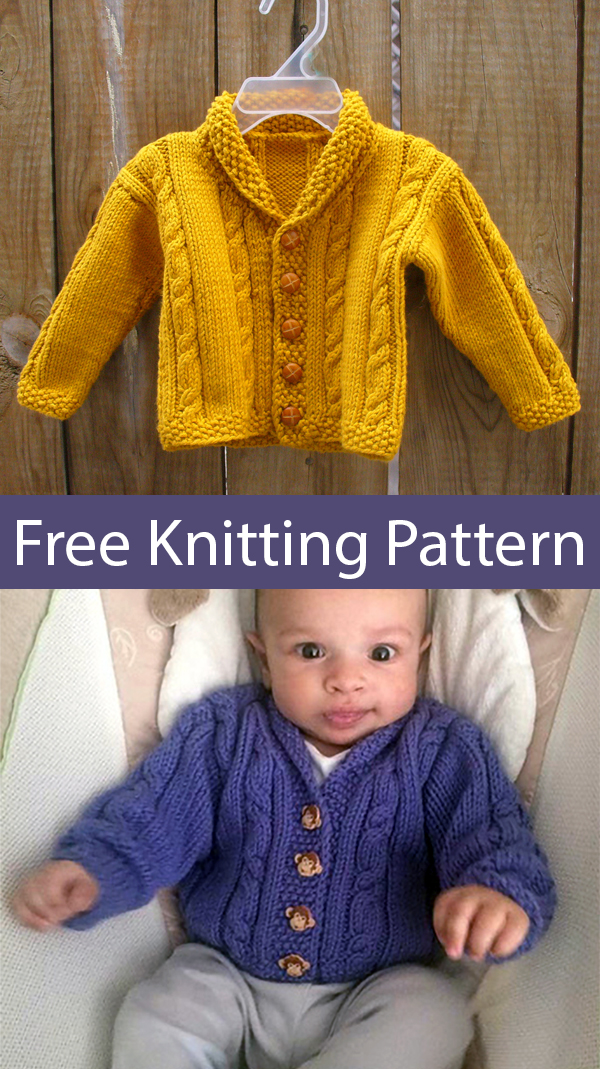 Free Knitting Pattern for Heirloom Cables Baby Sweater