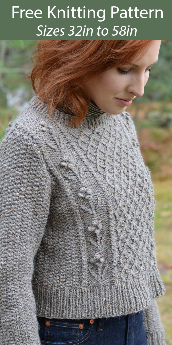 Free Sweater Knitting Pattern for Helga Pullover