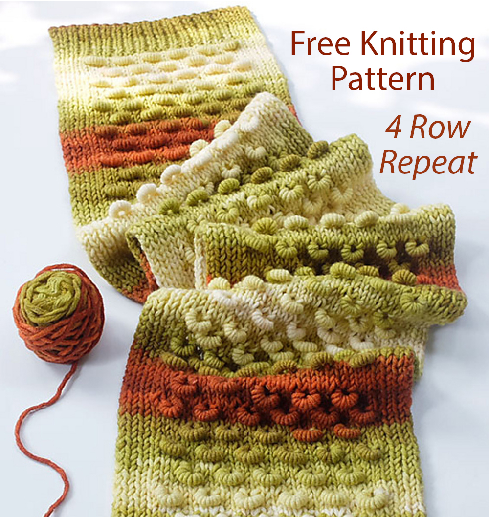Free Scarf Knitting Pattern Helical Stitch Scarf