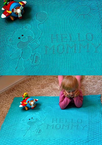 Hello Mommy Baby Blanket Knitting Patterns