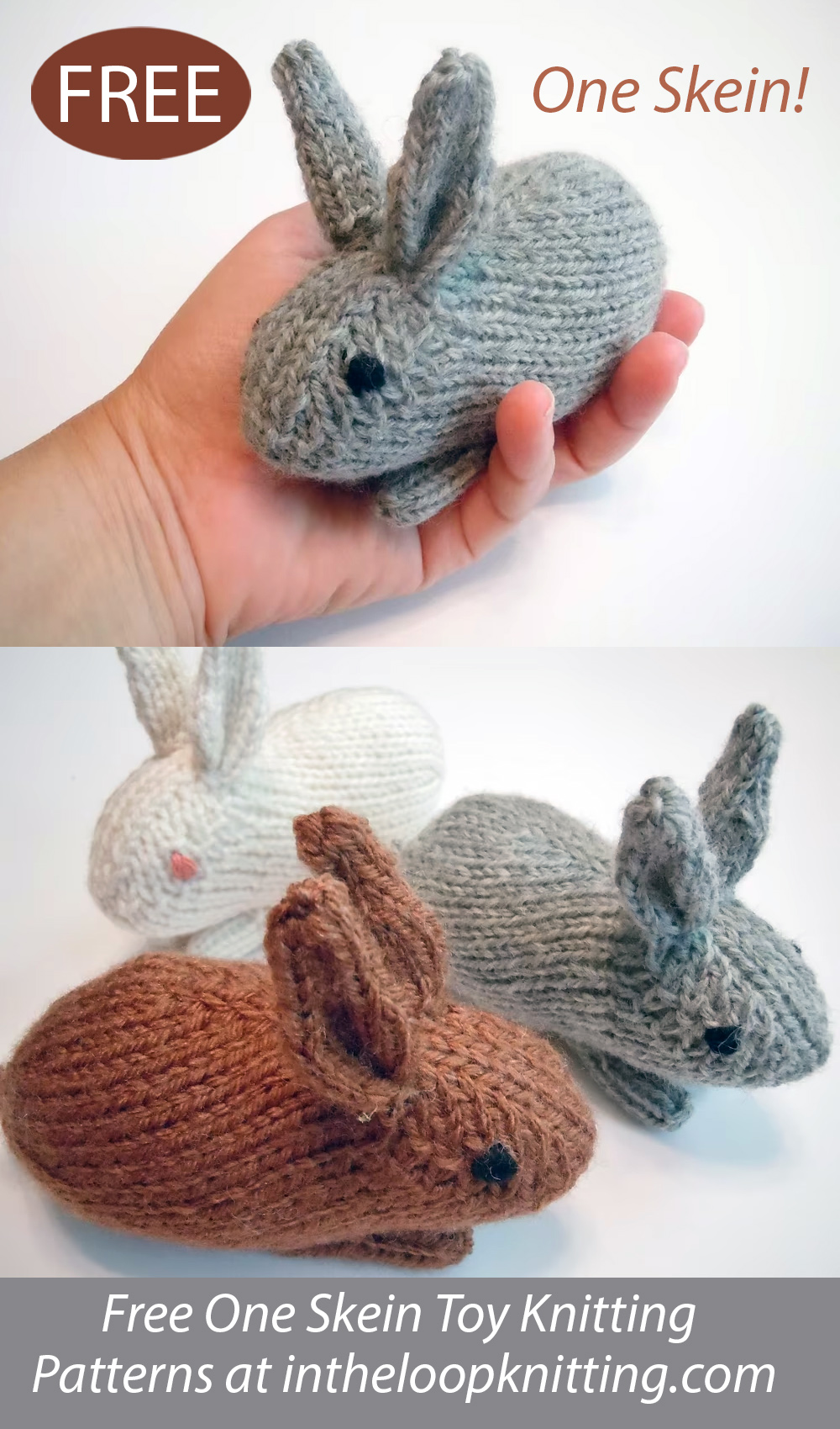 Free One Skein Henry's Bunny Toy Knitting Pattern