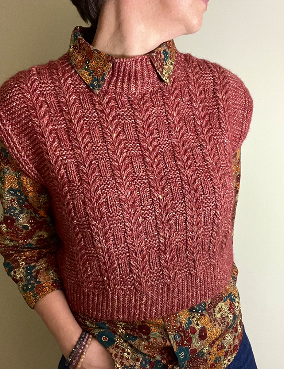 Vest Knitting Pattern Easy Herbarium Slipover