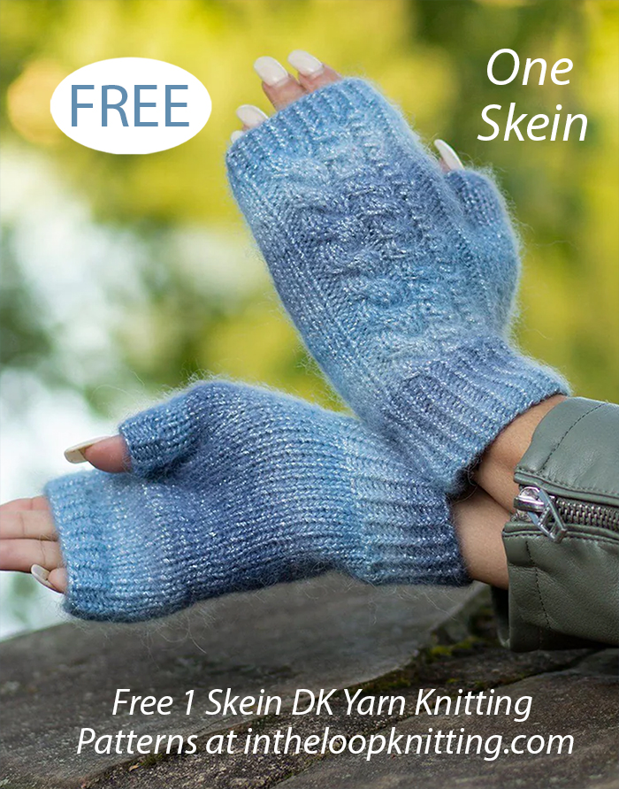 Free One Skein Hermia Mitts Knitting Pattern