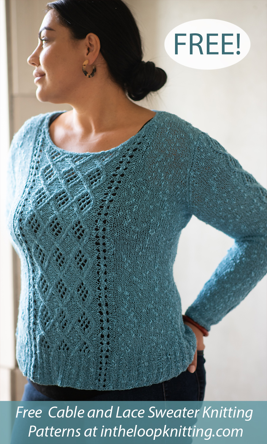 Free Women's Sweater Knitting Pattern Hero