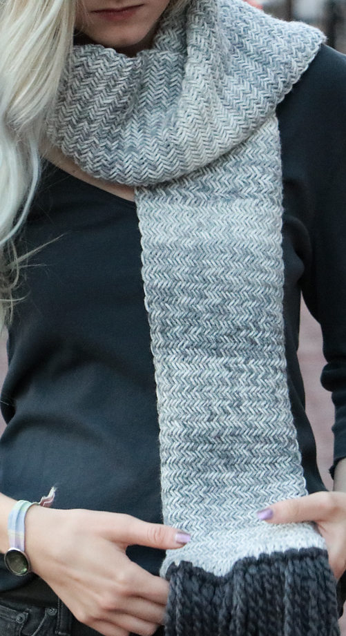 Free Knitting Pattern for Herringbone Scarf