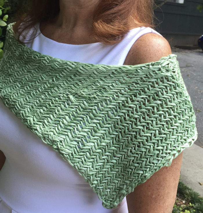 Free Knitting Pattern for Herringbone Capelet