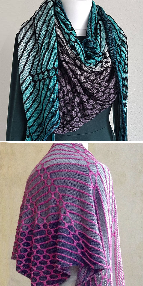 Knitting Pattern for Hexed! Shawl
