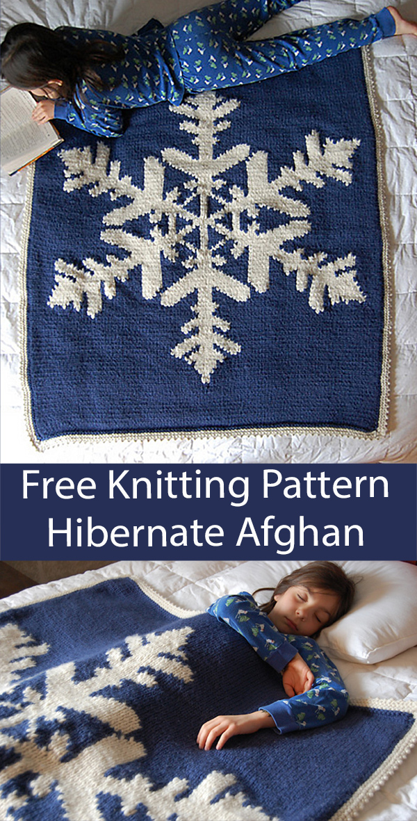 Free Snowflake Blanket Knitting Pattern Hibernate Afghan Bedspread