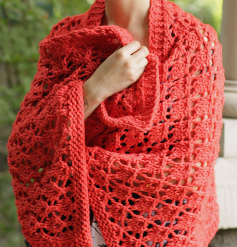 Free Knitting Pattern for High Fructose Shawl 