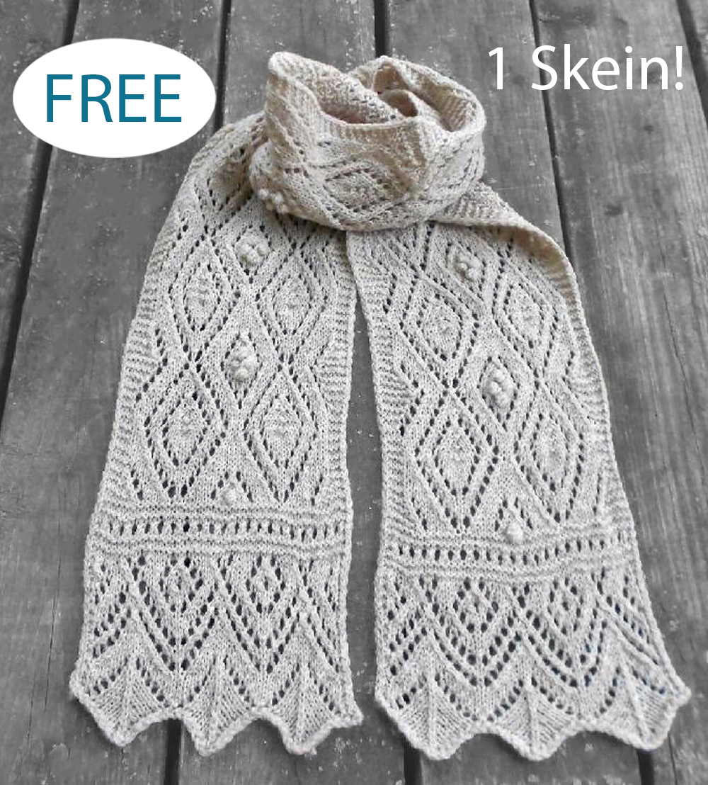 Free Highland Mists Lace Scarf Knitting Pattern