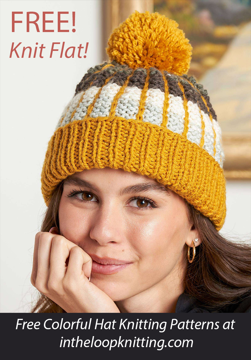 Free Highlighter Lines Hat Knitting Pattern