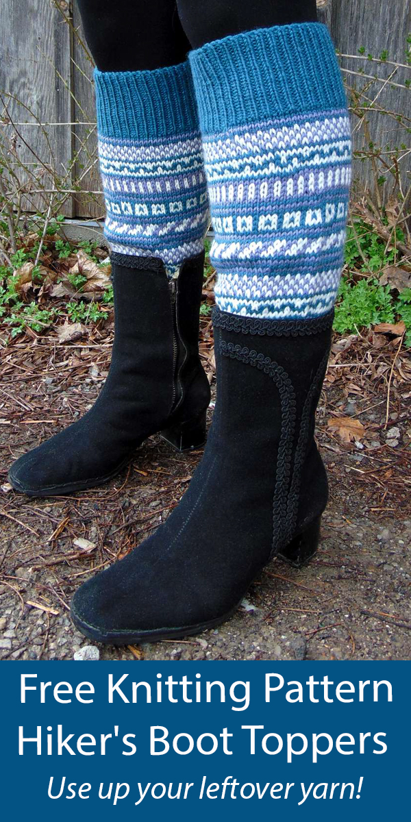 Hiker's Boot Toppers Free Knitting Pattern