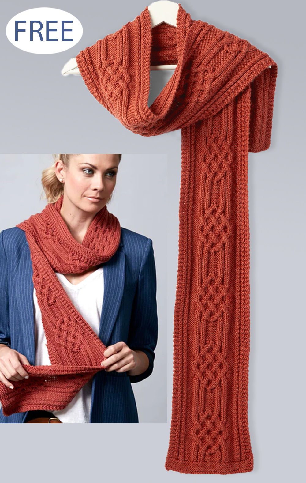 Free Hill and Valley Scarf Knitting Pattern