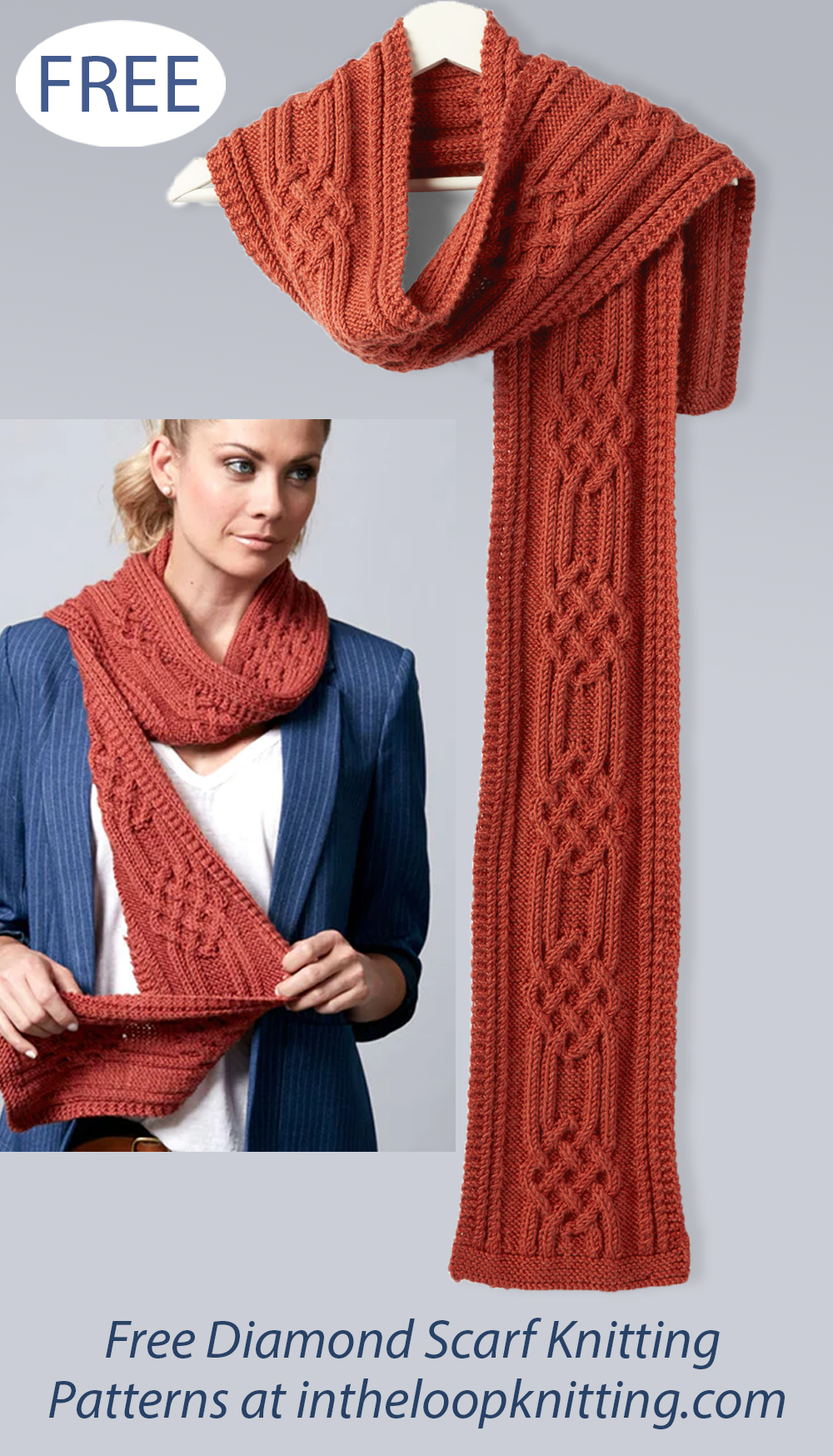 Free Hill and Valley Scarf Knitting Pattern