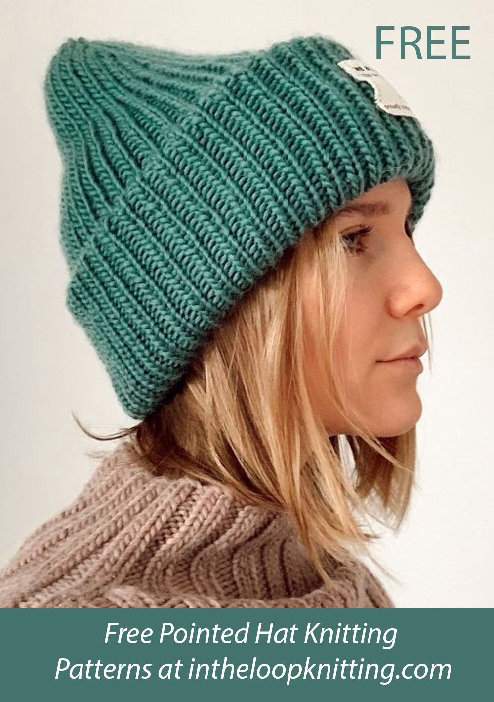 Free Hipster Beanie Hat Knitting Pattern