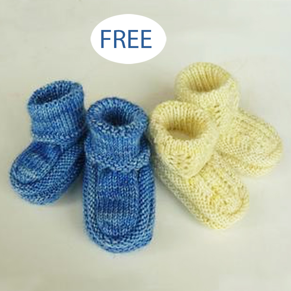 Free One Skein Hodge Booties Knitting Pattern
