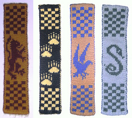 Hogwarts Bookmarks Free Knitting Pattern 