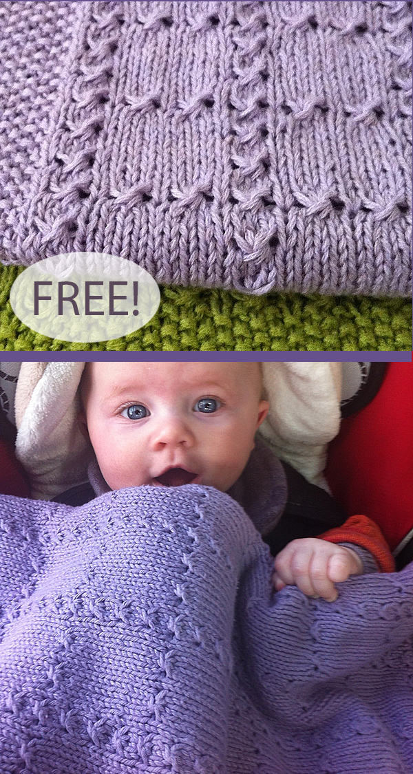 Free Knitting Pattern for Easy Holding Hands Baby Blanket