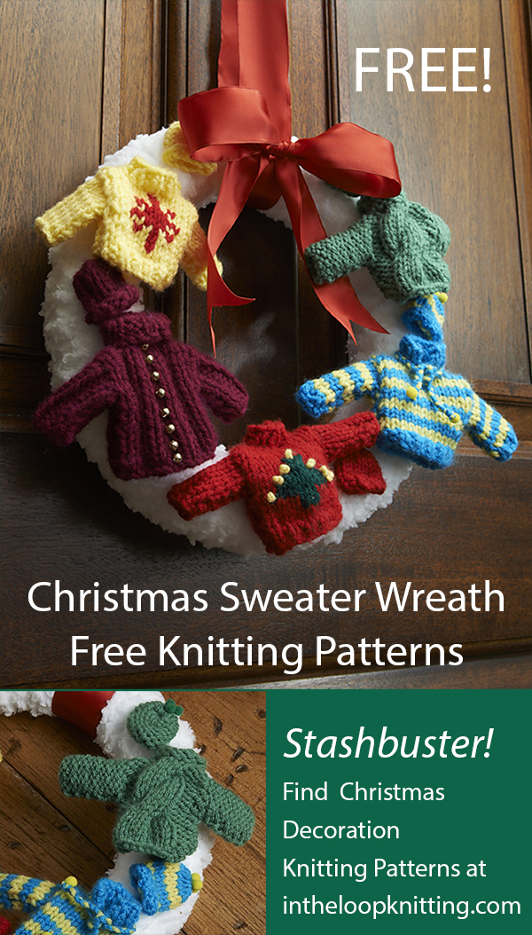 Free Christmas Wreath Knitting Pattern Christmas Sweater Jumper Wreath