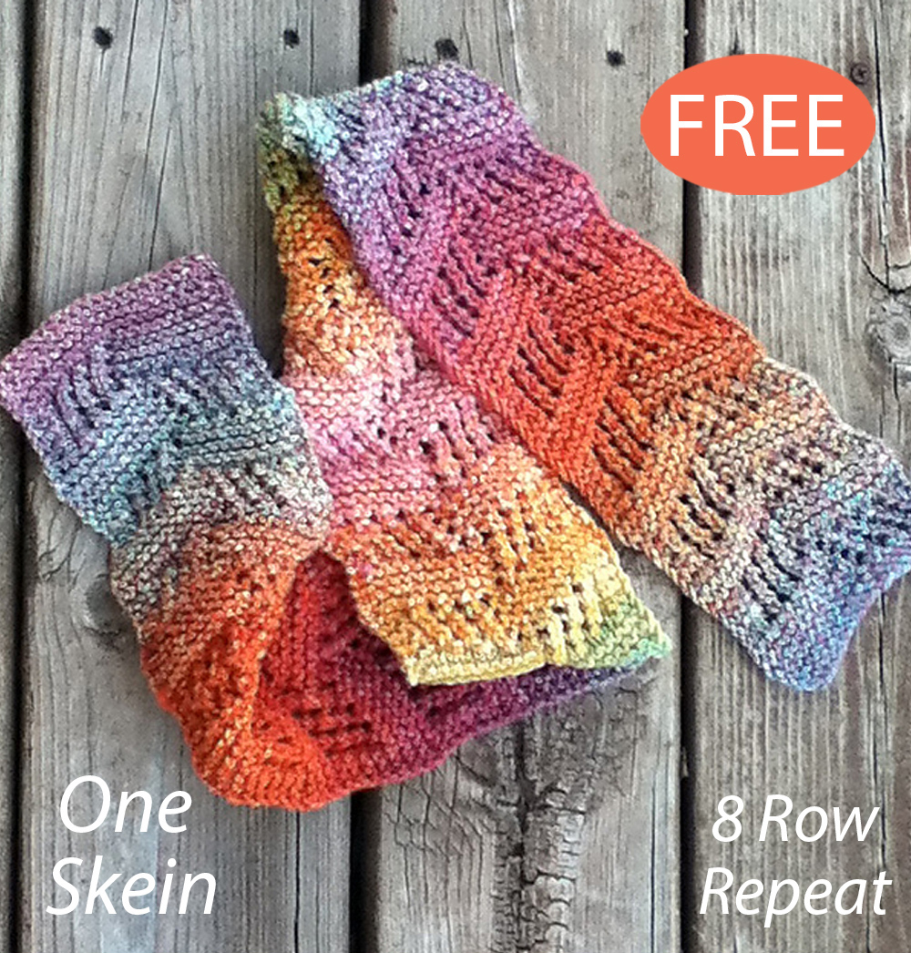 Free One Skein Hollenhorst Scarf Knitting Pattern