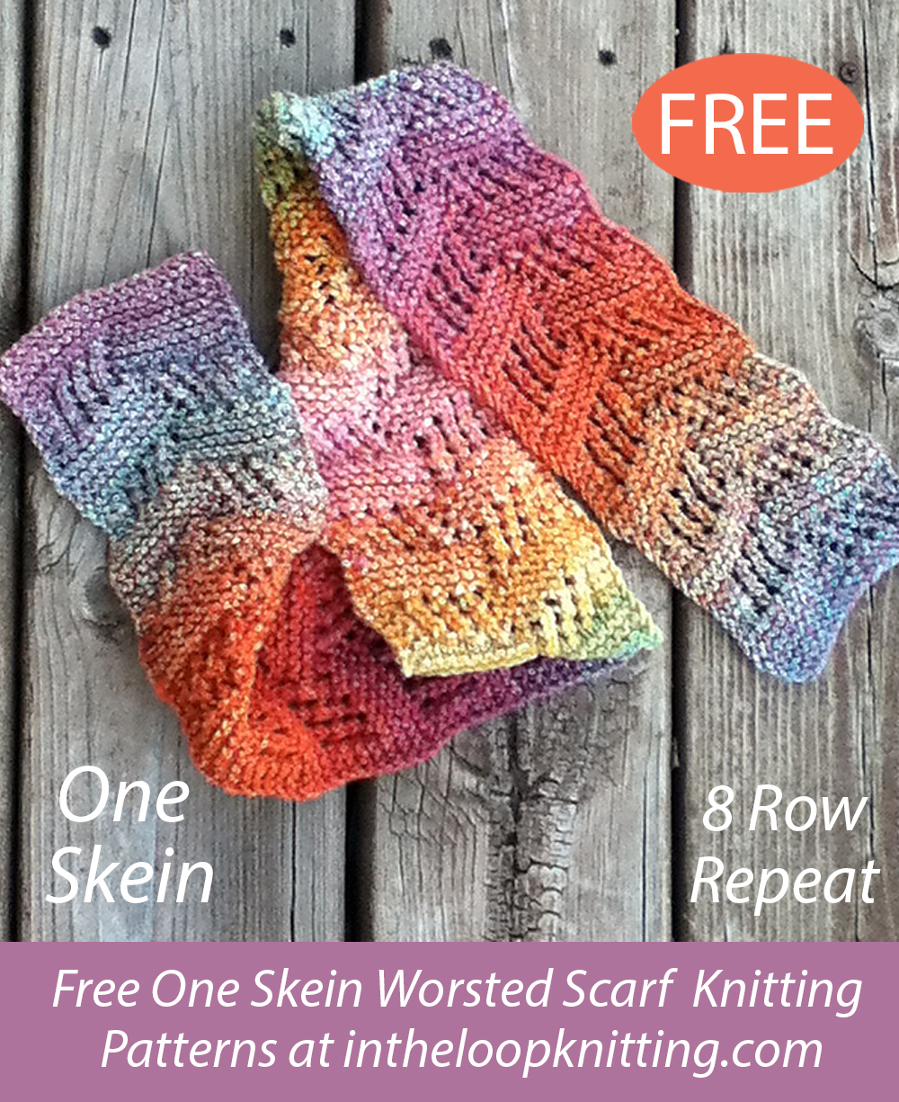 Free One Skein Hollenhorst Scarf Knitting Pattern