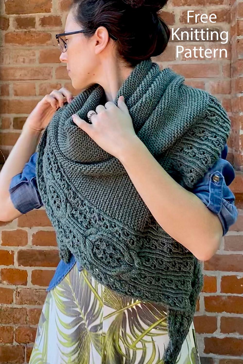 Free Knitting Pattern Hollow Vine Shawl