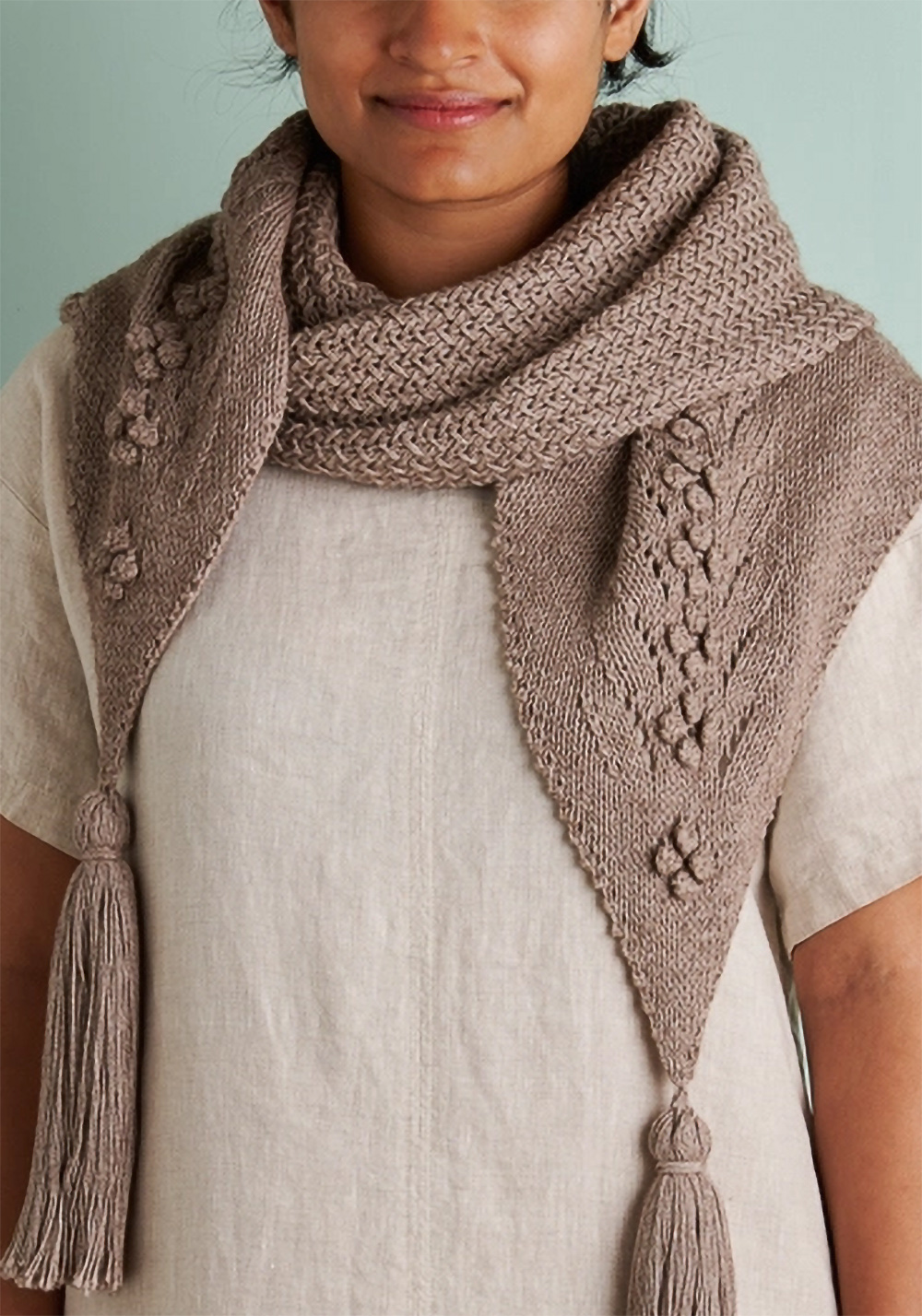 Free Hollyhock Wrap Shawl Knitting Pattern