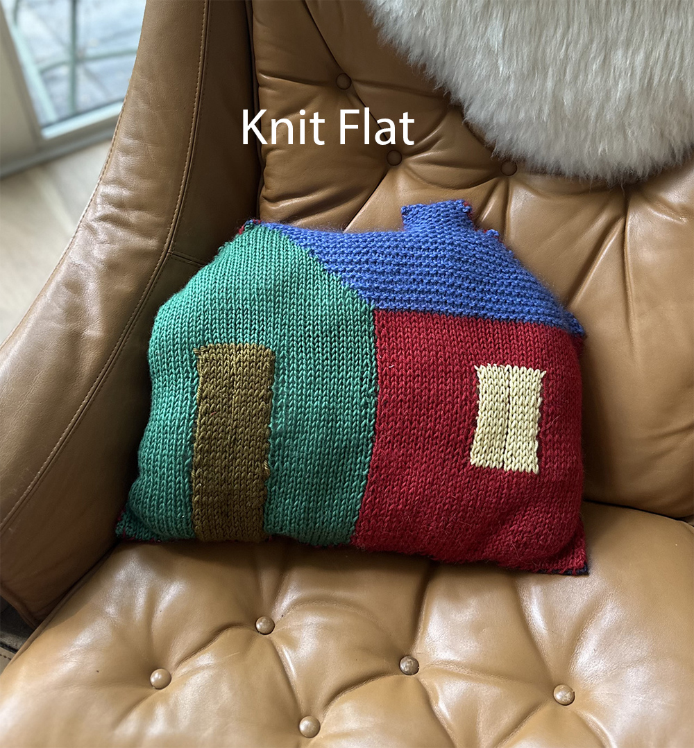 Free Homesick Pillow Cushion Cover Knitting Pattern