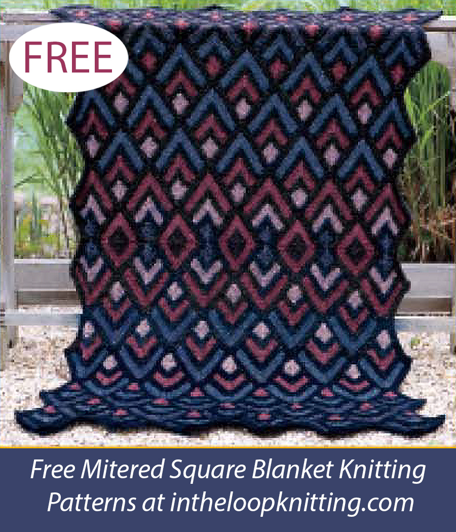 Free Homespun Mitered Afghan Knitting Pattern