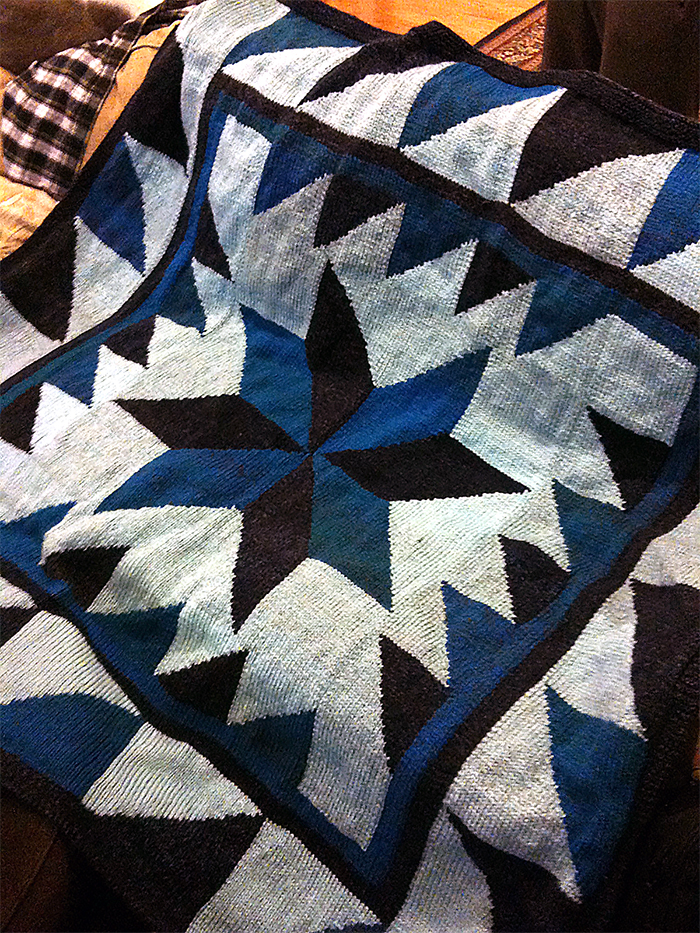 Free Knitting Pattern for Homespun Pinwheel Afghan
