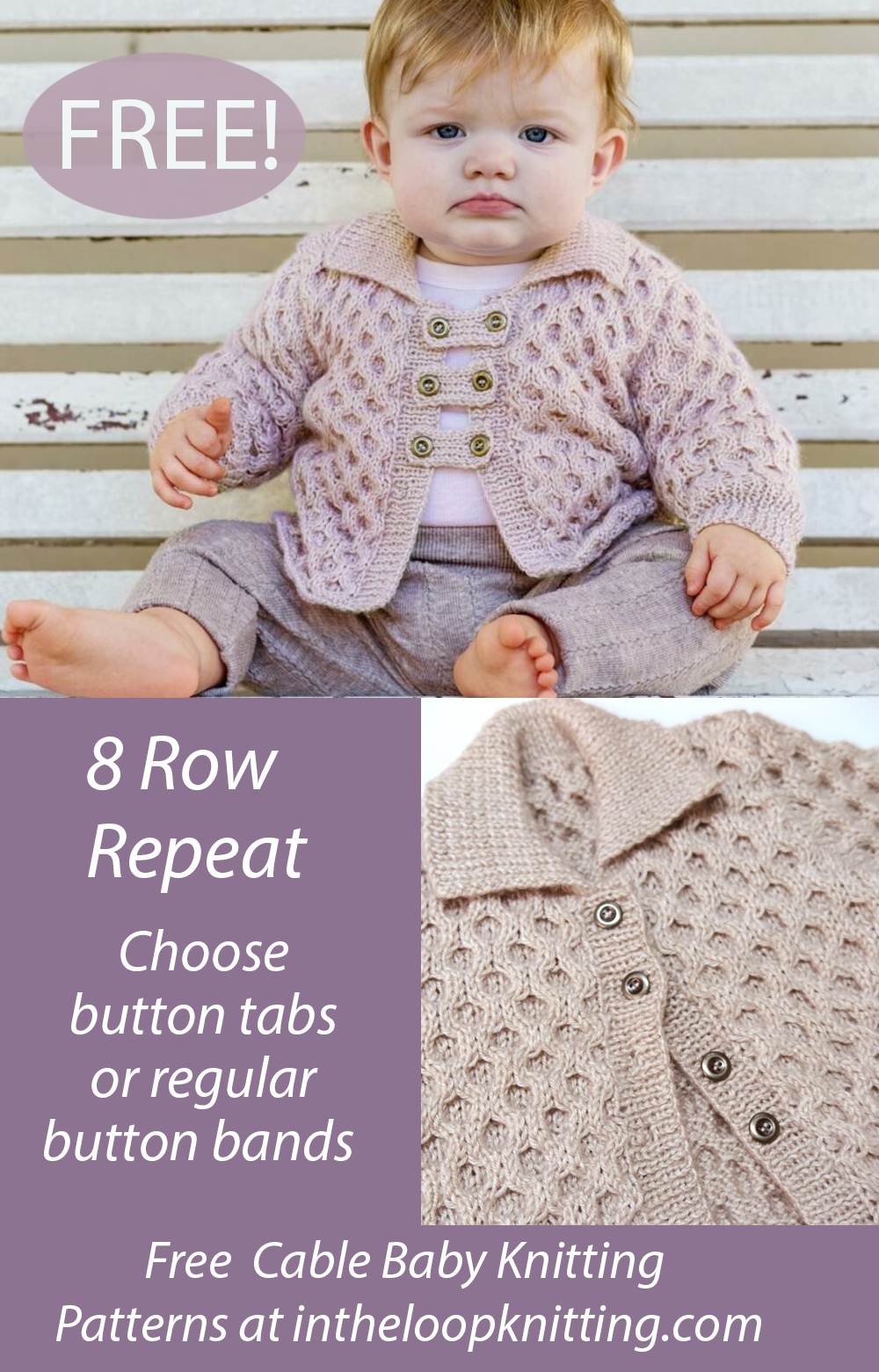 Free Baby Cardigan Knitting Pattern Honeycomb Jacket